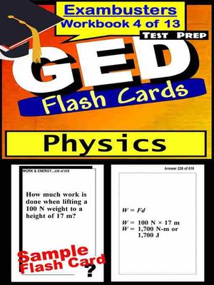 cover image of GED Test Physics&#8212;Exambusters Flashcards&#8212;Workbook 4 of 13